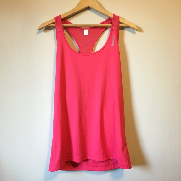 Hot Pink Play Dry Racerback Mesh Tank Top - Picture 1 of 16